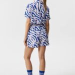 Diana Printed Shorts Purple Painted Zebra Women J.Lindeberg Clothing 66XF1714