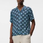 Donso Diamond Boxy Shirt Navy Men J.Lindeberg Clothing 66XF1172