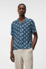Donso Diamond Boxy Shirt Navy Men J.Lindeberg Clothing 66XF1172
