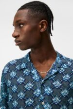 Donso Diamond Boxy Shirt Navy Men J.Lindeberg Clothing 66XF1172 - Image 4