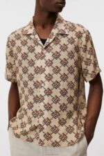 Donso Diamond Boxy Shirt Safari Beige Men J.Lindeberg Clothing 66XF1171 - Image 4