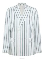Dorian Pinstripe Blazer White Men J.Lindeberg Clothing 66XF2560 - Image 4