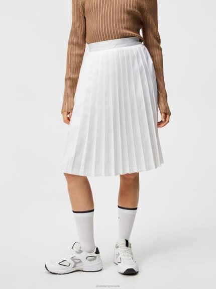 Dorothea Pleated Skirt White Women J.Lindeberg Clothing 66XF1618