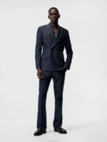 Doryl Jacquard Blazer Navy Men J.Lindeberg Clothing 66XF1226 - Image 2
