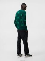 Dotte Hairy Jacquard Sweater Rain Forest Men J.Lindeberg Clothing 66XF1047 - Image 2
