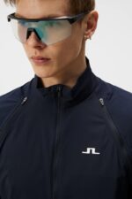 Dotted Hybrid Wind Jacket Navy Men J.Lindeberg Clothing 66XF731 - Image 3