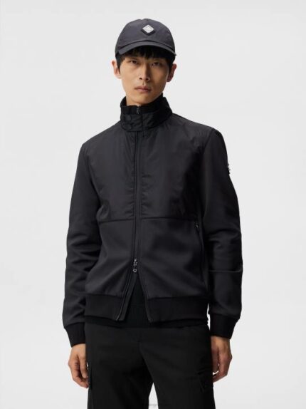 Dovid Hybrid Jacket Black Men J.Lindeberg Clothing 66XF1075