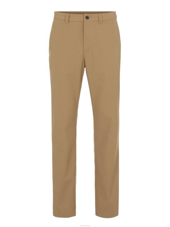 Dropper Lux Twill Pants Tiger Brown Men J.Lindeberg Clothing 66XF2235 - Image 1
