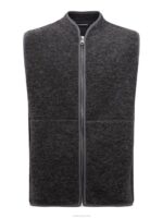 Duncan Wool Fleece Vest Grey Melange Men J.Lindeberg Clothing 66XF2329 - Image 4