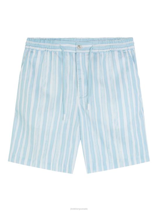 Earl Painted Stripe Shorts Dream Blue Men J.Lindeberg Clothing 66XF1124 - Image 5