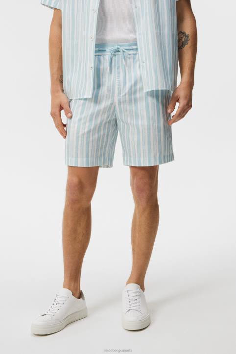 Earl Painted Stripe Shorts Dream Blue Men J.Lindeberg Clothing 66XF1124 - Image 1