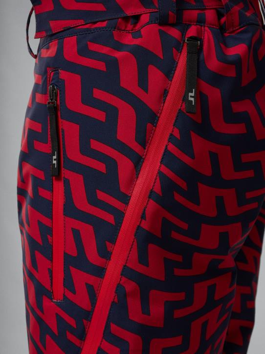 Eclipse Print Pant Bridge Swirl Red Men J.Lindeberg Clothing 66XF1308 - Image 4