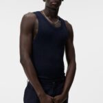 Ed Rib Knit Tank Navy Men J.Lindeberg Clothing 66XF1031