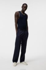 Ed Rib Knit Tank Navy Men J.Lindeberg Clothing 66XF1031 - Image 3