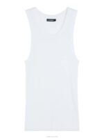 Ed Rib Knit Tank White Men J.Lindeberg Clothing 66XF1030 - Image 6