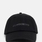 Elijah Cotton Logo Cap Black Men J.Lindeberg Accessory 66XF1274
