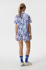 Elin Printed Shirt Purple Painted Zebra Women J.Lindeberg Clothing 66XF1381