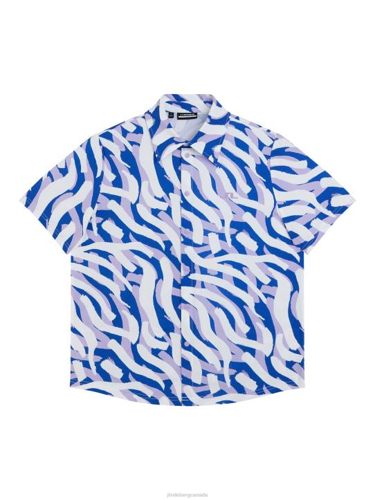 Elin Printed Shirt Purple Painted Zebra Women J.Lindeberg Clothing 66XF1381 - Image 5