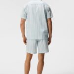 Elio Painted Stripe Shirt Dream Blue Men J.Lindeberg Clothing 66XF1165