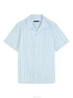 Elio Painted Stripe Shirt Dream Blue Men J.Lindeberg Clothing 66XF1165 - Image 5