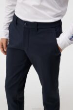 Ellott Bonded Fleece Pant Navy Men J.Lindeberg Clothing 66XF389 - Image 4