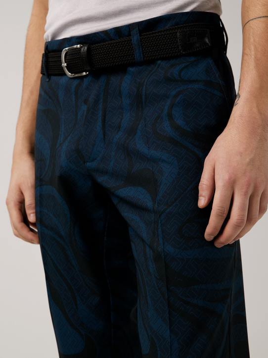 Ellott Print Golf Pant Navy Swirl Bridge Monogram Men J.Lindeberg Clothing 66XF2220 - Image 3