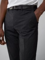 Ellott Print Pant Black Bridge Monogram Men J.Lindeberg Clothing 66XF2194 - Image 3