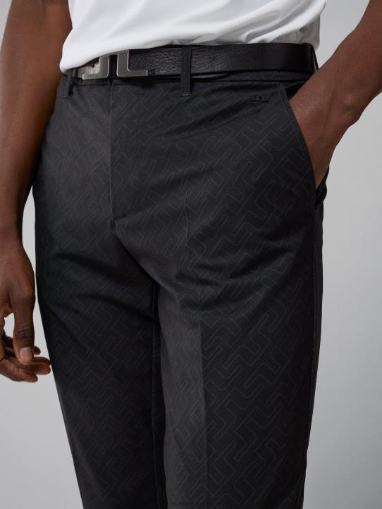 Ellott Print Pant Black Bridge Monogram Men J.Lindeberg Clothing 66XF2194 - Image 3