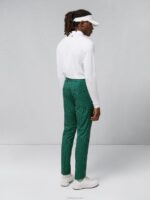 Ellott Print Pant Classic Green Bridge Monogram Men J.Lindeberg Clothing 66XF2193