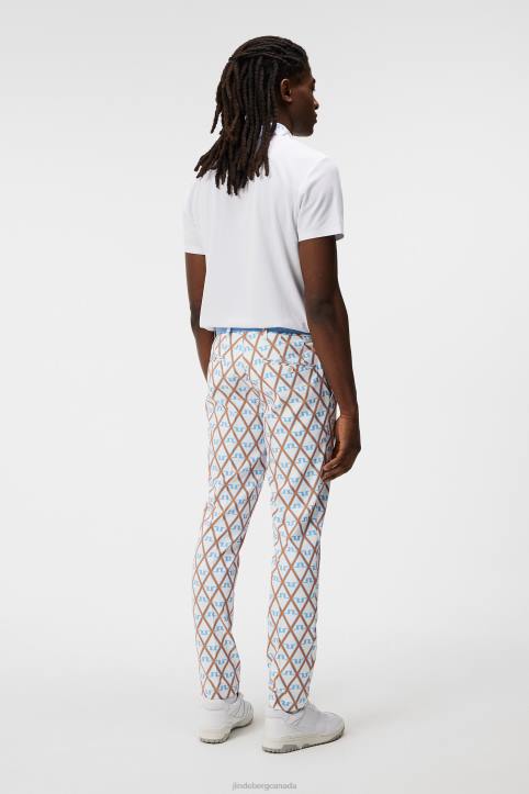 Ellott Print Pant Little Boy Blue Diamond Men J.Lindeberg Clothing 66XF370 - Image 2