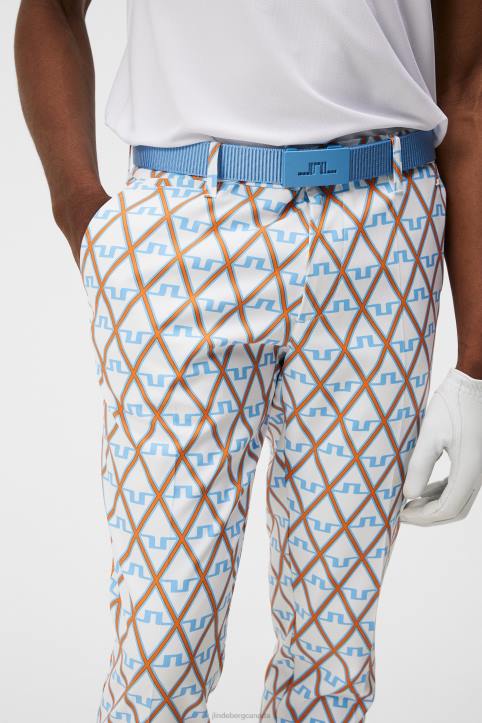 Ellott Print Pant Little Boy Blue Diamond Men J.Lindeberg Clothing 66XF370 - Image 4