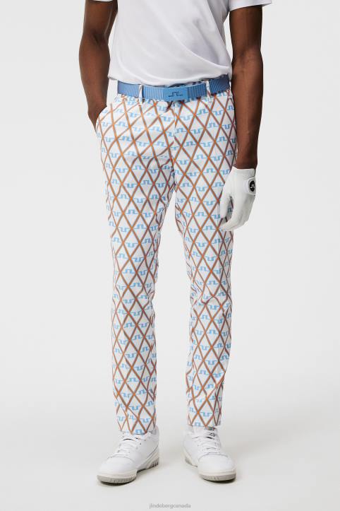 Ellott Print Pant Little Boy Blue Diamond Men J.Lindeberg Clothing 66XF370 - Image 1