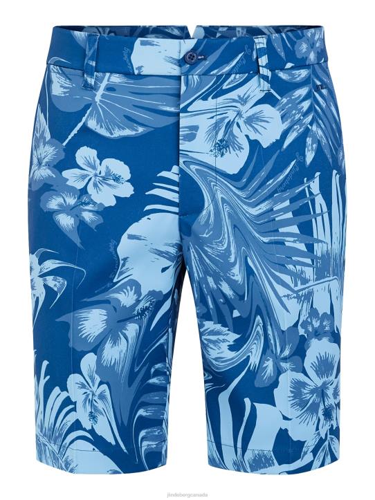 Eloy Print Shorts Hibiscus Blue Men J.Lindeberg Clothing 66XF490 - Image 4