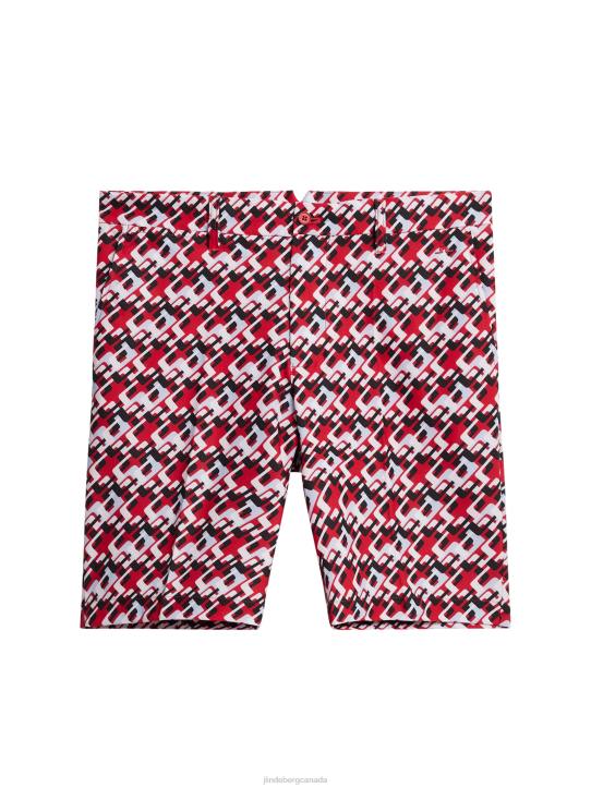 Eloy Print Shorts Micro Bridge Cherry Men J.Lindeberg Clothing 66XF381 - Image 1