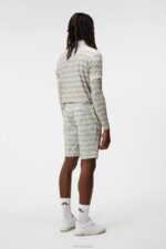 Eloy Print Shorts Micro Bridge Grey Men J.Lindeberg Clothing 66XF380 - Image 2