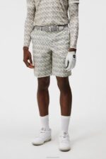 Eloy Print Shorts Micro Bridge Grey Men J.Lindeberg Clothing 66XF380