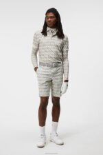 Eloy Print Shorts Micro Bridge Grey Men J.Lindeberg Clothing 66XF380 - Image 3