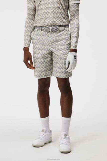 Eloy Print Shorts Micro Bridge Grey Men J.Lindeberg Clothing 66XF380