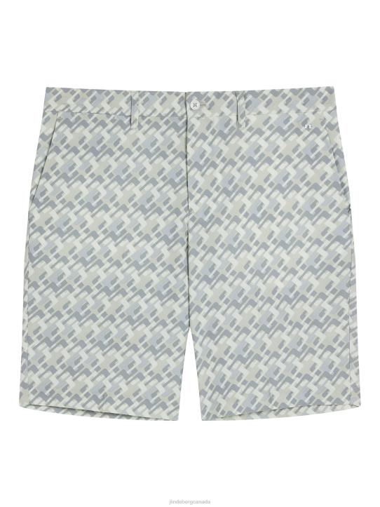 Eloy Print Shorts Micro Bridge Grey Men J.Lindeberg Clothing 66XF380 - Image 6