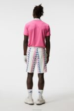 Eloy Print Shorts Pink Painted Bridge Men J.Lindeberg Clothing 66XF408