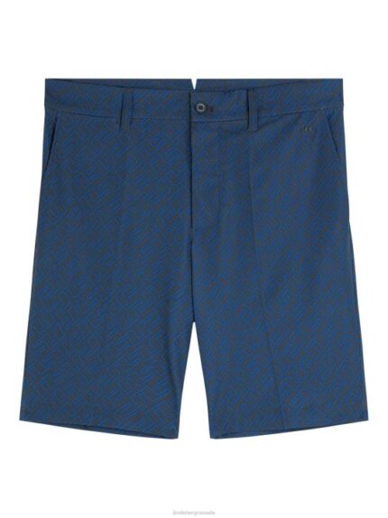 Eloy Print Shorts Volcanic Ash Bridge Monogram Men J.Lindeberg Clothing 66XF2183