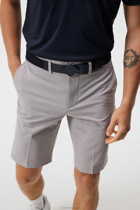 Eloy Shorts Light Grey Melange Men J.Lindeberg Clothing 66XF358 - Image 3