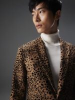 Elton Flock Leopard Blazer Chipmunk Men J.Lindeberg Clothing 66XF2547 - Image 4