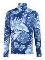Emanuel Print Mid Layer Hibiscus Blue Men J.Lindeberg Clothing 66XF662 - Image 4