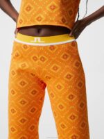 Emmie Knitted Pant Orange Diamond Logo Women J.Lindeberg Clothing 66XF1725 - Image 4