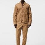 Errol Linen Workwear Overshirt Tiger Brown Men J.Lindeberg Clothing 66XF1194