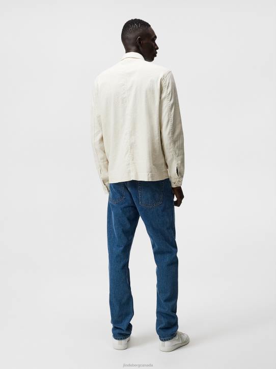 Errol Linen Workwear Overshirt Turtledove Men J.Lindeberg Clothing 66XF1192 - Image 2