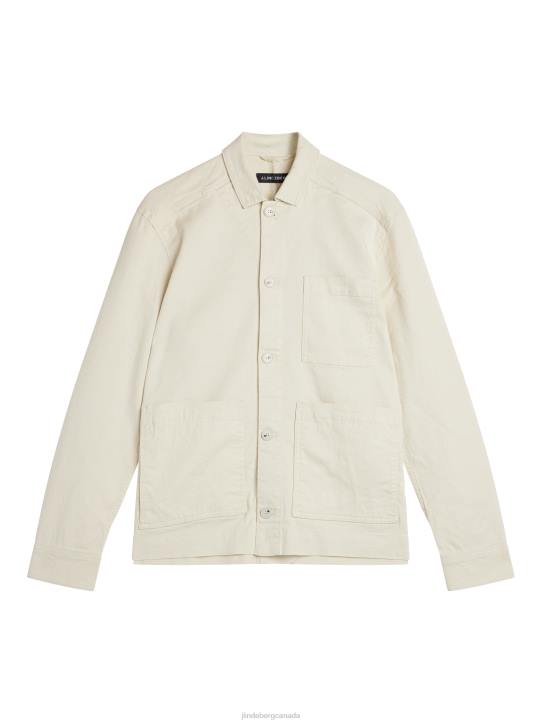 Errol Linen Workwear Overshirt Turtledove Men J.Lindeberg Clothing 66XF1192 - Image 5