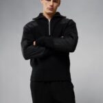 Ethan Chunky Sweater Black Men J.Lindeberg Clothing 66XF2292