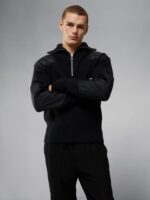 Ethan Chunky Sweater Black Men J.Lindeberg Clothing 66XF2292